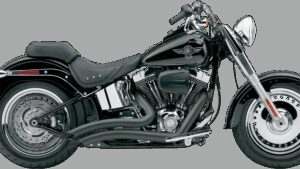 COBRA Speedster Swept Short Exhaust - Black - '07-'11 Softail