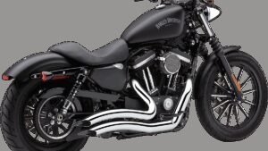 COBRA Speedster Swept Short Exhaust - Chrome - '14-'20 XL