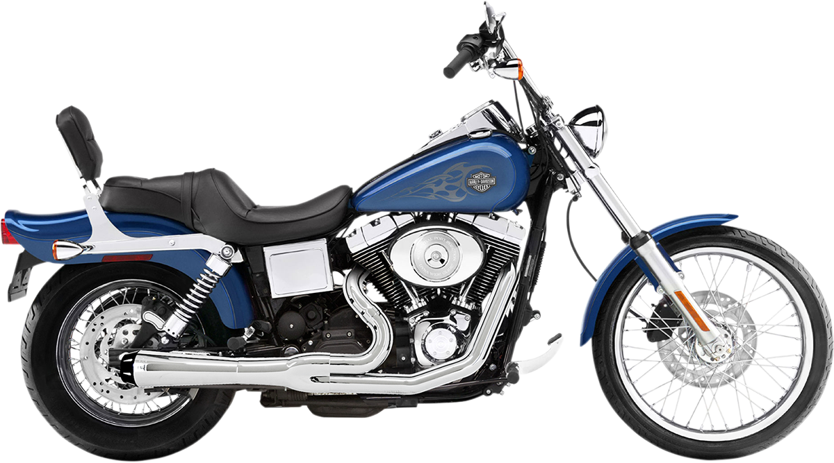 BASSANI XHAUST 2:1 Exhaust - Chrome - Megaphone - Short - '91-'05 FXD