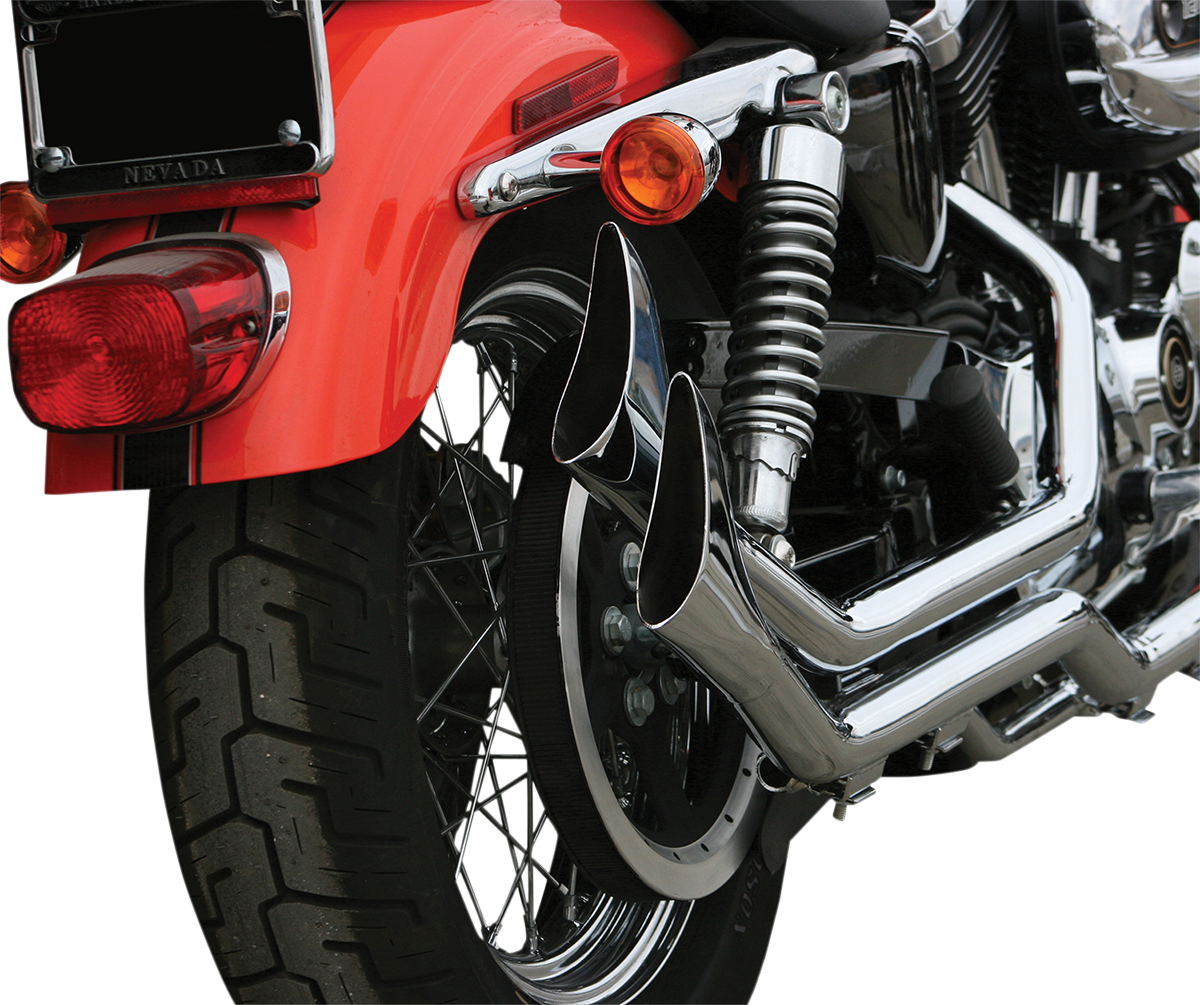 COBRA 3" Neighbor Hater Mufflers for '91-'17 Dyna - Chrome - Image 2