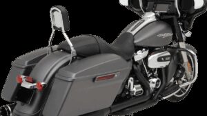 KHROME WERKS 2-into-2 Dominator Exhaust System with 4-1/2" Mufflers - Black - FL