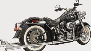 BASSANI XHAUST True Duals Exhaust System with Fishtail Mufflers - 39" - Softail
