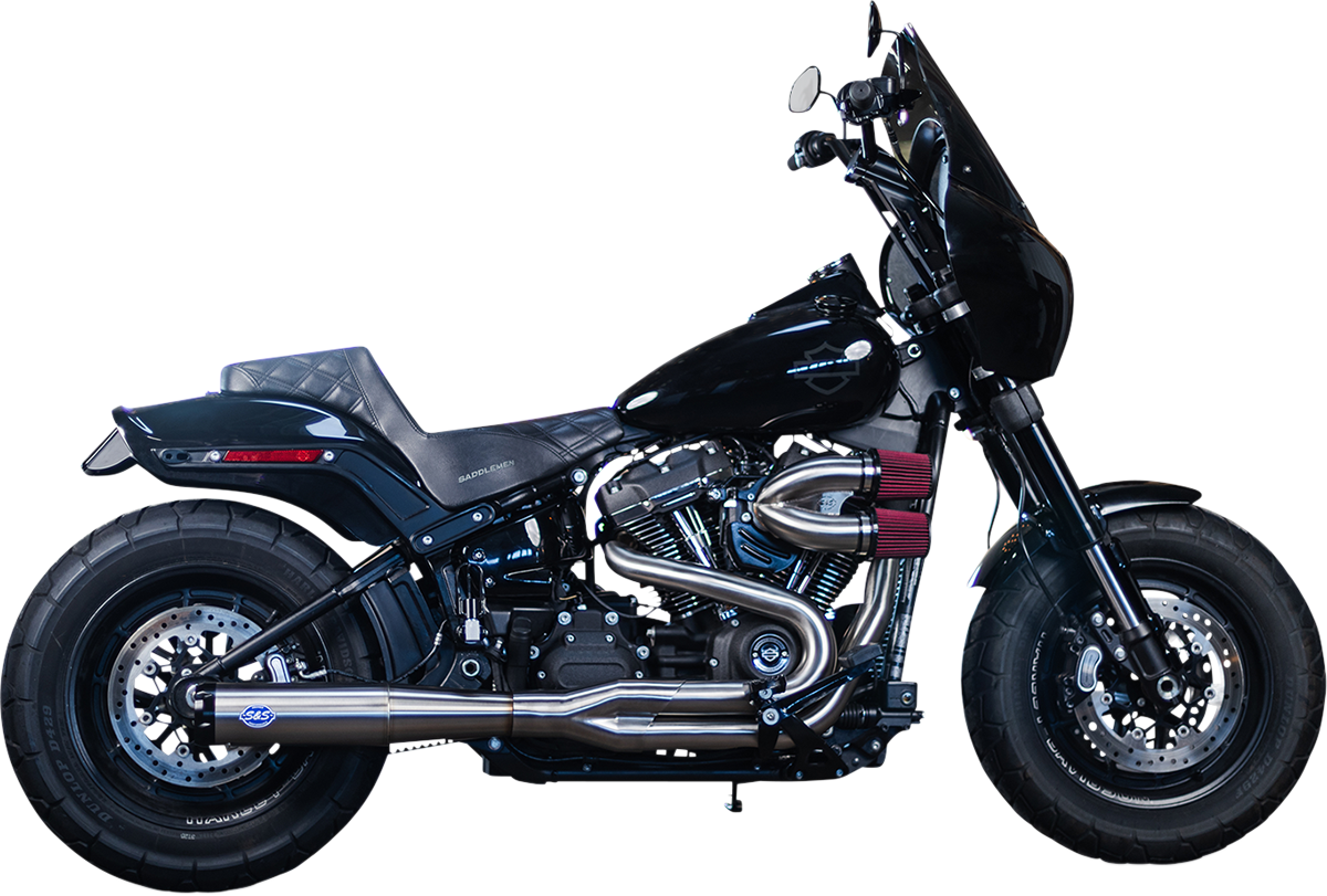 S&S CYCLE 2-into-1 Superstreet Exhaust System - 50 State - M8 Softail - Stainless Steel