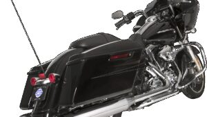 S&S CYCLE El Dorado Dual Exhaust System - Chrome - Black Thruster
