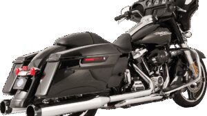 S&S CYCLE El Dorado Dual Exhaust System - Chrome - Black Thruster