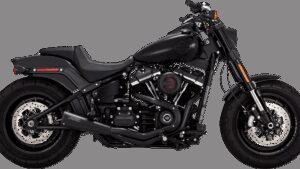 VANCE & HINES 2-into-1 Upsweep Exhaust System - Black - Stainless Steel