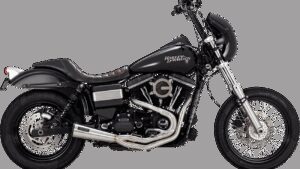 VANCE & HINES 2-into-1 Upsweep Exhaust System - Brushed - Stainless Steel