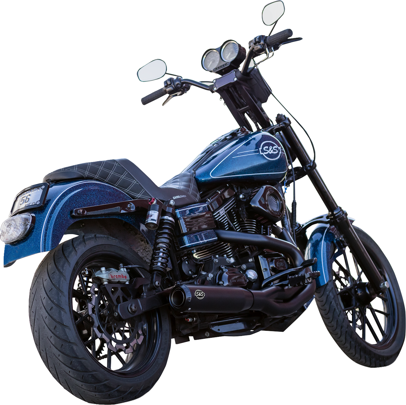 S&S CYCLE 2-into-1 Qualifier Exhaust System - Guardian Black