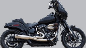 S&S CYCLE 2-into-1 Qualifier Exhaust System - 50-State - Silver - Softail