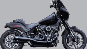 S&S CYCLE 2-into-1 Qualifier Exhaust System - 50-State - Black - Softail