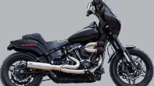 S&S CYCLE 2-into-1 Qualifier Exhaust System - Race Only - Brushed Stainless