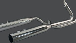 KHROME WERKS 2-into-2 Dominator Exhaust System with 4-1/2" Mufflers - Chrome with Race Tip - Twin Cam