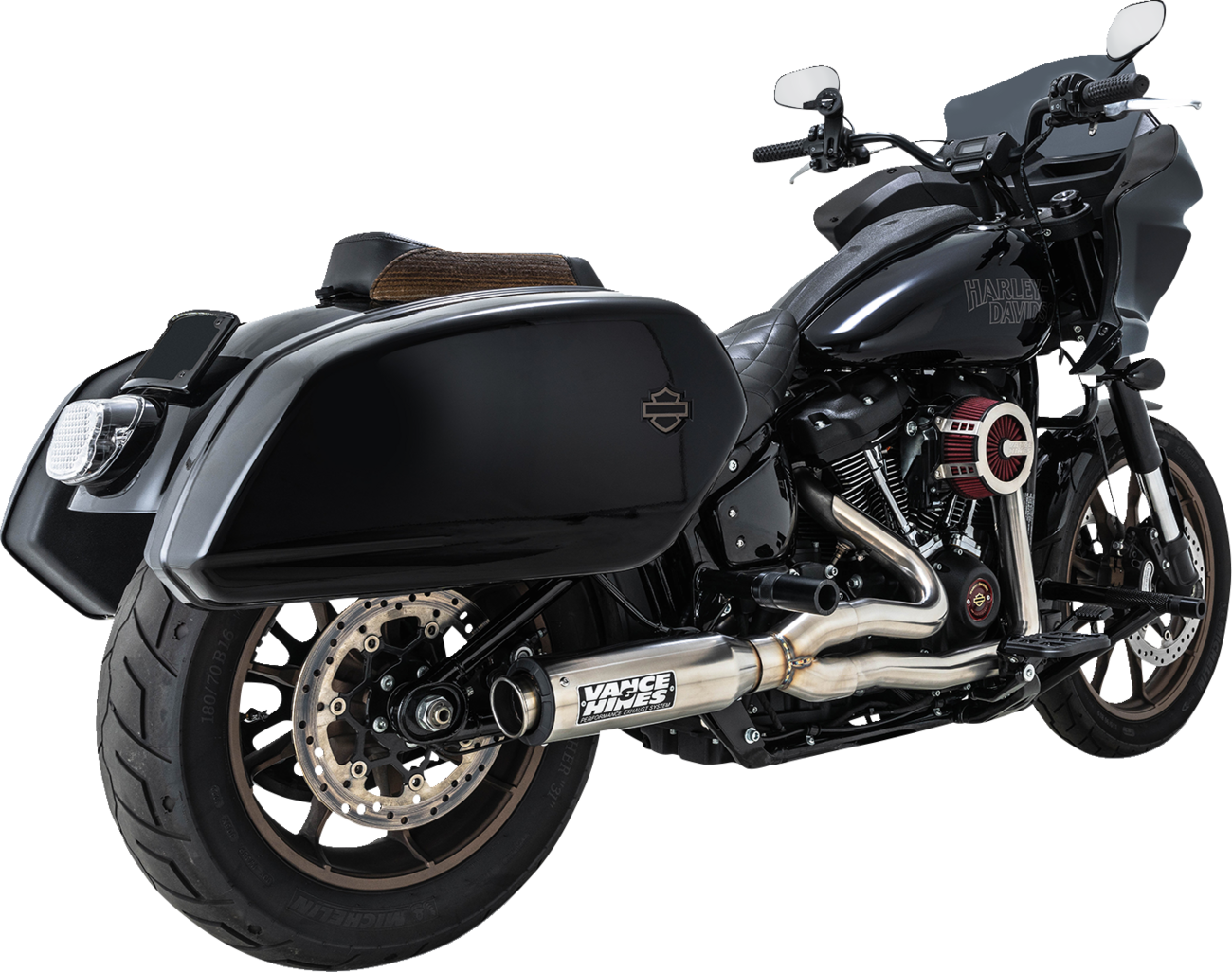 VANCE & HINES 2-into-1 Supersport Exhaust System - Brushed - Softail