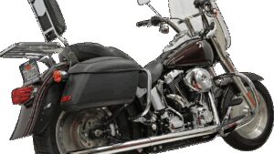 BASSANI XHAUST 2-into-2 True Dual Drag Pipe Exhaust System - Chrome - Twin Cam - Softail