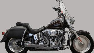 BASSANI XHAUST 2-into-1 Ripper Exhaust System - Short - Black - Twin Cam Softails