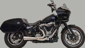 BASSANI XHAUST 2-into-1 Ripper Exhaust System with Megaphone Muffler - Short - Stainless - M8 Softail