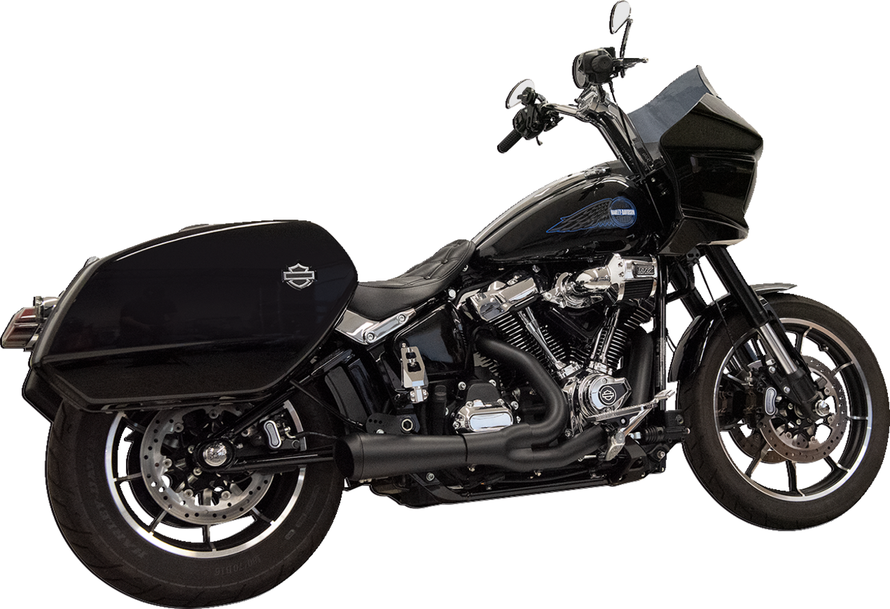 BASSANI XHAUST 2-into-1 Ripper Exhaust System with Megaphone Muffler - Black - 49-State - M8 Softail
