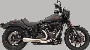 BASSANI XHAUST 2-into-1 Ripper Exhaust System with Megaphone Muffler - Short - Chrome - M8 Softail