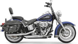 BASSANI XHAUST 3" Mufflers - Chrome - Slash-Cut - Softail '07-'17