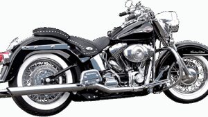 BASSANI XHAUST Slip-On Mufflers - Slash-Up - Chrome
