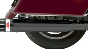 BASSANI XHAUST 4" Quick Change Series Slip-On Mufflers - Black - FL '95-'16