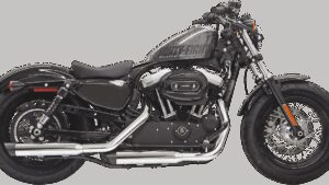BASSANI XHAUST Firepower Series Slip-On Mufflers - Chrome/Black - Slash-Cut - Sportster