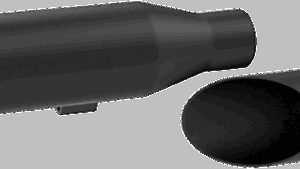 KHROME WERKS 3" HP-Plus® Slip-On Mufflers - Slash-Cut - Black - XL