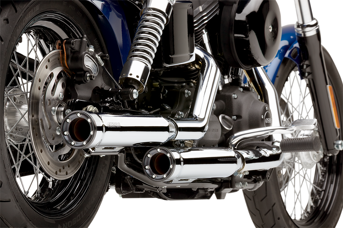 COBRA 3" RPT Mufflers for '95-'17 FXD - Chrome
