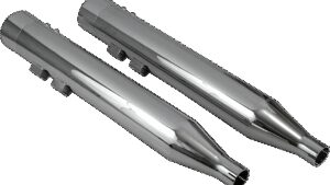 BASSANI XHAUST DNT Straight Can Mufflers for '95-'16 FL - Chrome