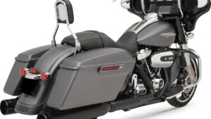 KHROME WERKS 4-1/2" HP-Plus® Slip-On Mufflers - Black with Klassic - Touring