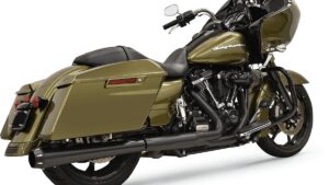 BASSANI XHAUST 2:1 Muffler - Black - Megaphone