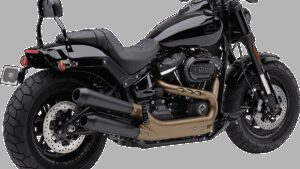 COBRA Black El Diablo Mufflers for Fat Bob