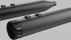 KHROME WERKS 4-1/2" HP-Plus® Slip-On Mufflers - Black with Klassic Tip