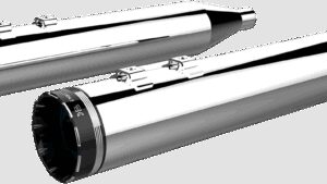 KHROME WERKS 4-1/2" HP-Plus® Slip-On Mufflers - Chrome with Tracer Tip