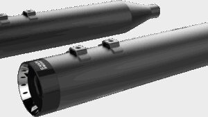 KHROME WERKS 4-1/2" HP-Plus® Slip-On Mufflers - Black with Turbine Tip