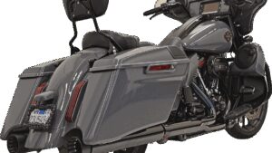 BASSANI XHAUST DNT Straight Can Mufflers for M8 CVO - Chrome/Black