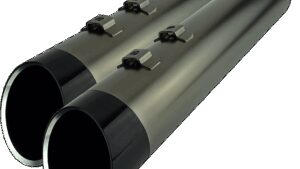 KHROME WERKS 4-1/2" HP-Plus® Slip-On Mufflers - Smoked Chrome with Edge - Touring