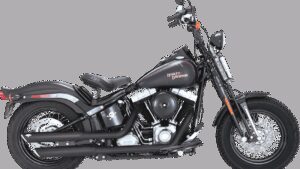 VANCE & HINES 3" Twin Slash Slip-On Mufflers - Black