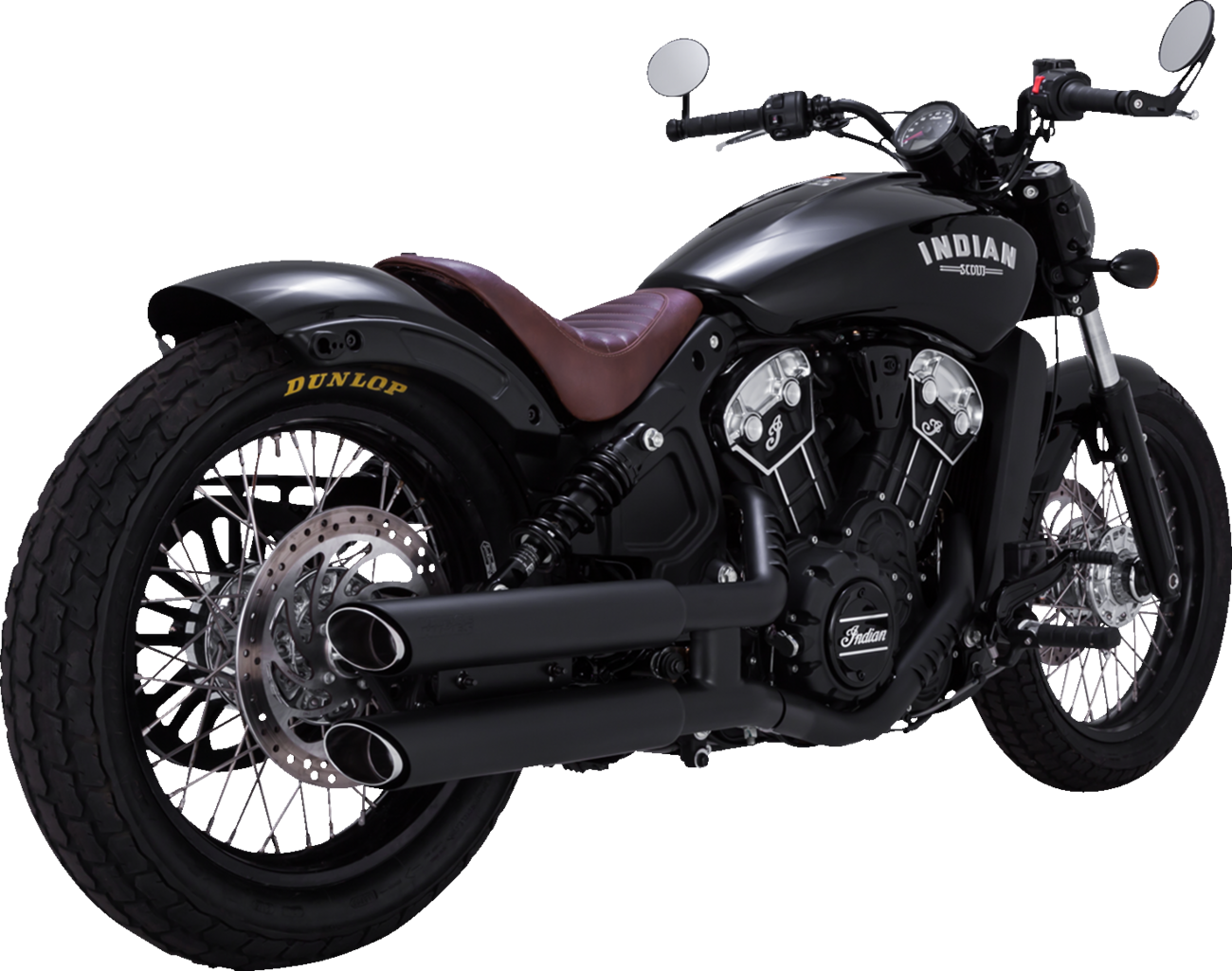 VANCE & HINES 3" Twin Slash Slip-On Mufflers - Black