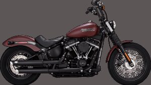 VANCE & HINES 3" Twin Slash Slip-On Mufflers - Black