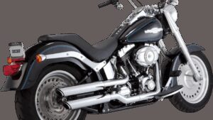 VANCE & HINES Twin Slash 3" Slip-On Mufflers - Chrome