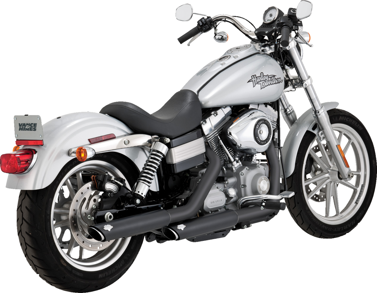 VANCE & HINES 3" Twin Slash Slip-On Muffler - Black