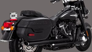 VANCE & HINES Twin Slash Slip-On Mufflers - PCX™ - Black