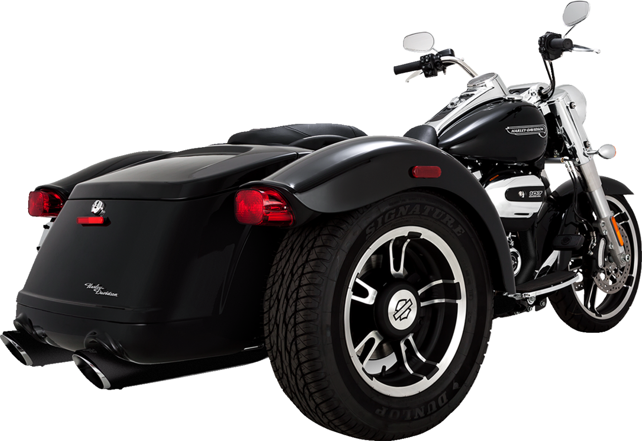 VANCE & HINES Twin Slash Slip-On Mufflers - Black