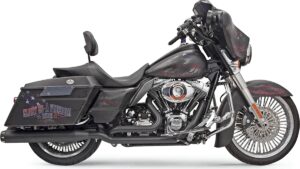 BASSANI XHAUST True-Dual Down Under Headpipes - Black - FL '09-'16