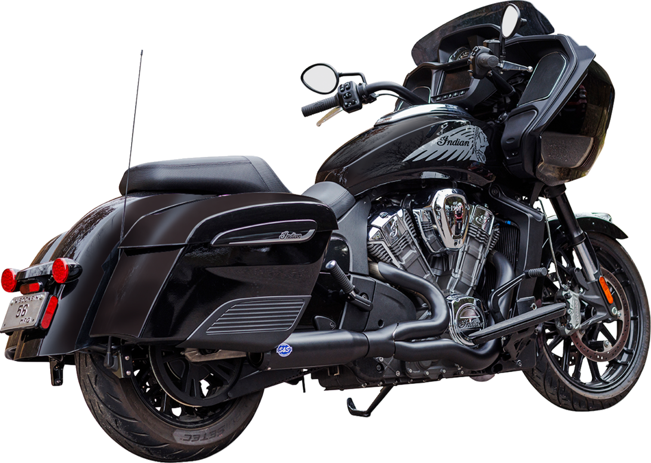 S&S CYCLE Exhaust Qualifier 2:1 50 State Black Stainless Challenger - Image 3