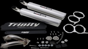 TRINITY RACING MUFFLER RZR PRO BK CRKT