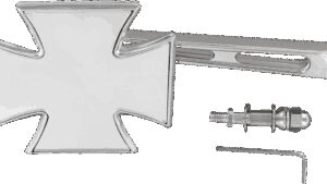 DRAG SPECIALTIES Mirror - Side View - Maltese - Chrome - Air-Glide Stem - Each