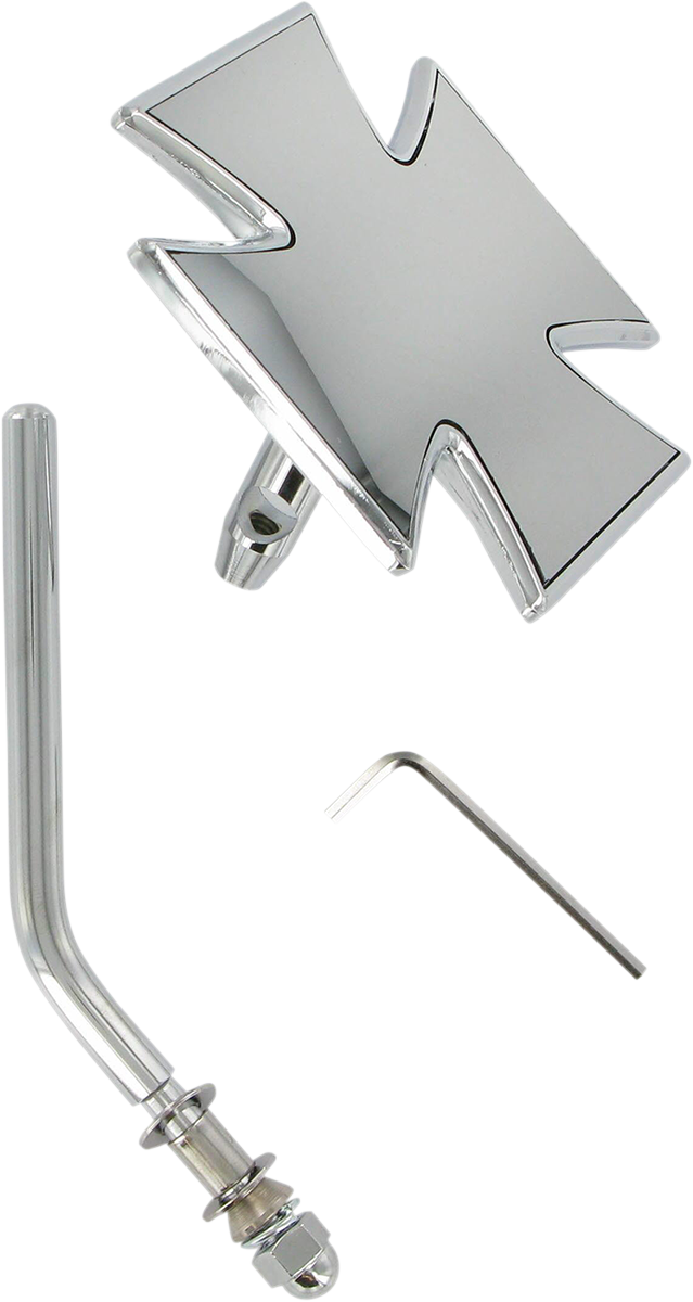 DRAG SPECIALTIES Mirror - Side View - Maltese - Chrome - Round Stem - Each