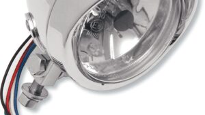 DRAG SPECIALTIES Spotlight w/Visor - 4-1/4" - w/Running Light - Clear Lens